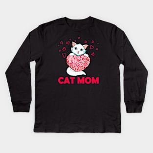 Cat Mom Kids Long Sleeve T-Shirt